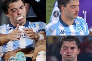 被打懵了！罗霍解放者杯不慎肘击误伤队友，后者眼部肿了鼻子流血